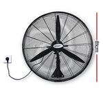 Devanti Industrial Wall Mounted Fan – Black