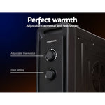 Devanti 2200W Electric Infrared Radiant Convection Panel Heater Portable