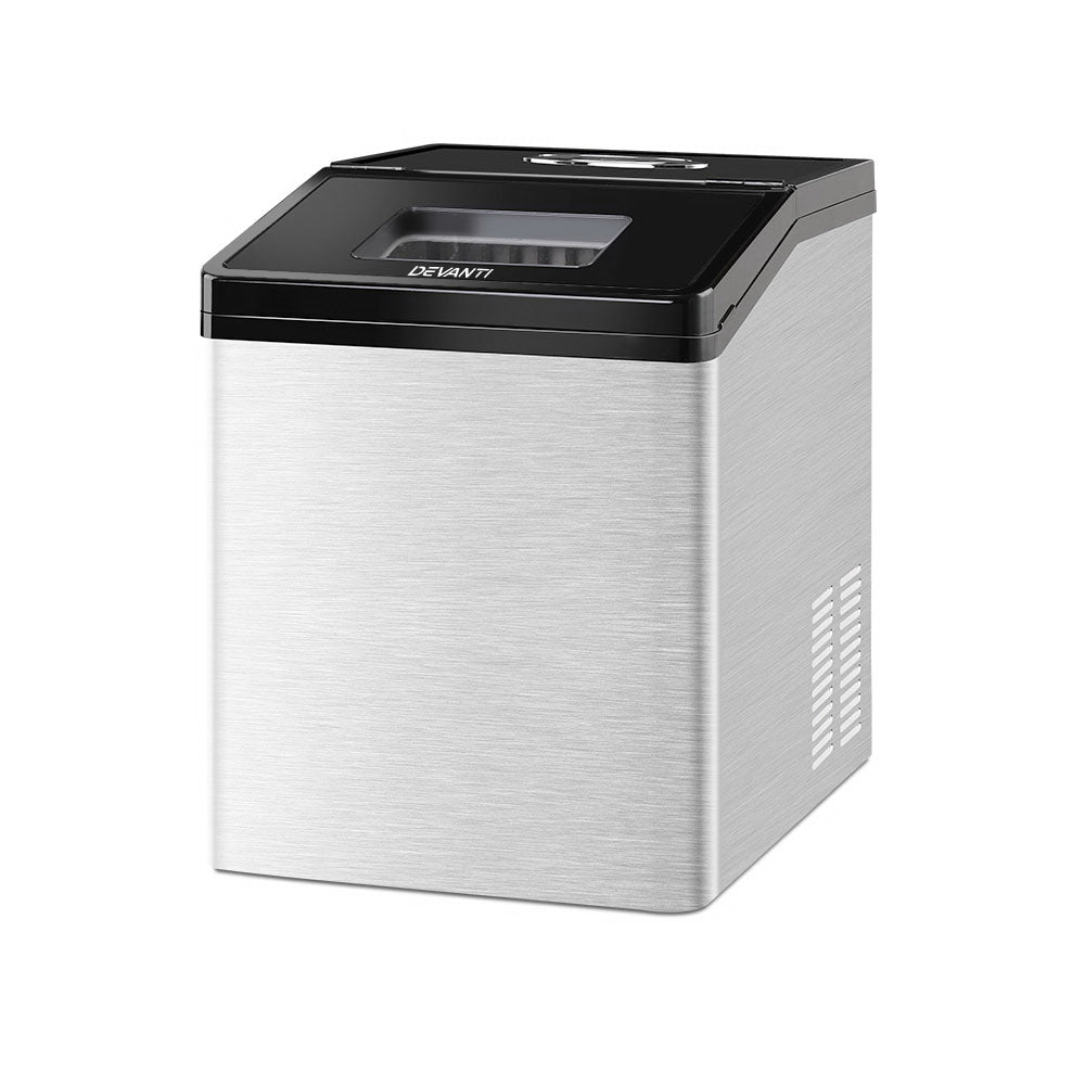 Devanti Commercial 3KG Ice Maker - Stainless Steel