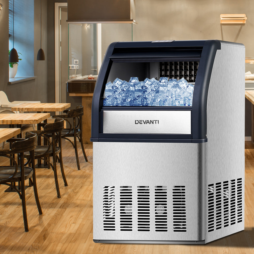 Devanti Commercial 10KG Ice Maker - Stainless Steel