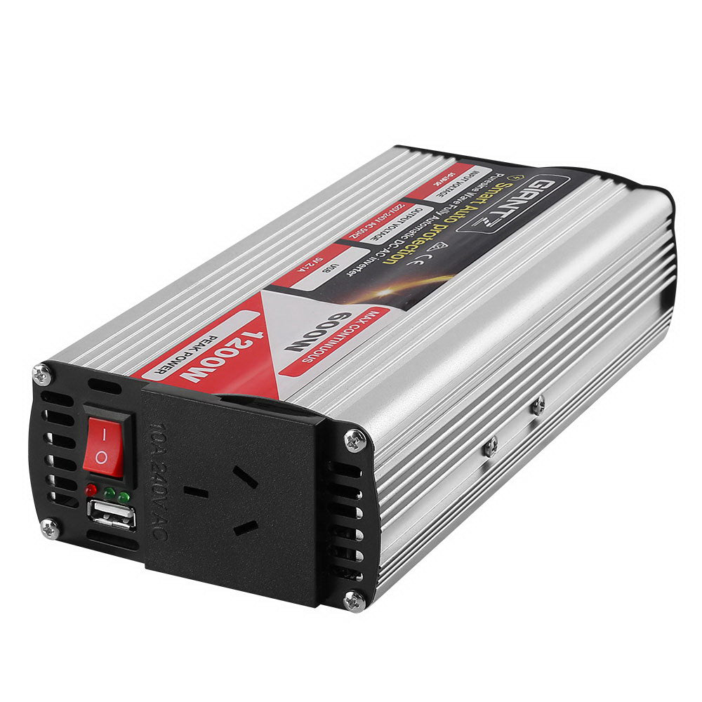 Giantz 600W Puresine Wave DC-AC Power Inverter 