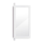 Wall Mounted Mirror with Jewellery Cabinet - White