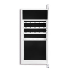 Wall Mounted Mirror with Jewellery Cabinet - White