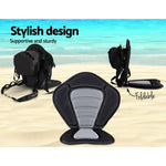 Deluxe Padded Kayak Canoe Seat Adjustable Backrest with Straps Brass Snap Hooks