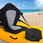 Deluxe Padded Kayak Canoe Seat Adjustable Backrest with Straps Brass Snap Hooks