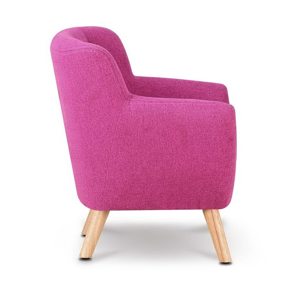 Artiss Kids Fabric Accent Armchair - Pink