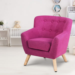 Artiss Kids Fabric Accent Armchair - Pink