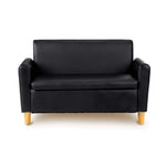 Artiss Kids PU Leather Double Armchair - Black