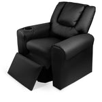 Artiss Kids PU Leather Reclining Armchair - Black