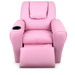 Artiss Kids PU Leather Reclining Armchair - Pink