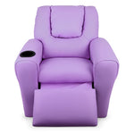 Artiss Kids PU Leather Reclining Armchair - Purple