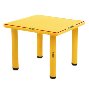 Keezi Kids Table Study Desk Children Furniture Plastic Yellow