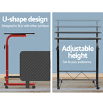 Portable Adjustable Wooden Latpop Stand - Black