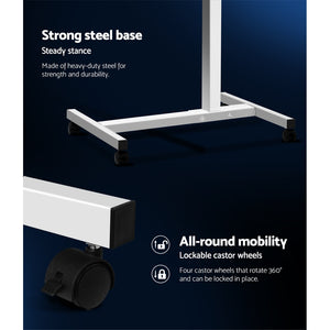 Adjustable Computer Stand with Cooler Fan - White