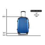 Wanderlite 20inch Lightweight Hard Suit Case Luggage Blue