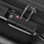 Wanderlite 2 Piece Lightweight Hard Suit Case Luggage Black