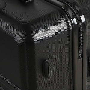 Wanderlite 2 Piece Lightweight Hard Suit Case Luggage Black