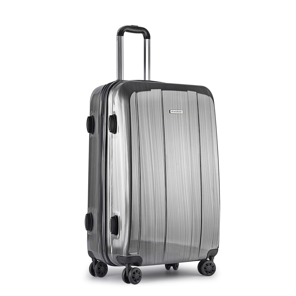Wanderlite Lightweight Hard Suit Case Luggage Grey