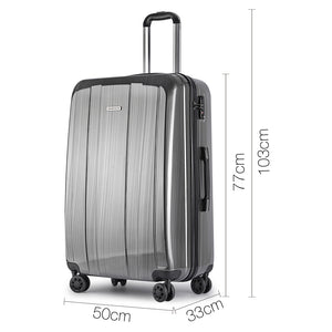 Wanderlite Lightweight Hard Suit Case Luggage Grey