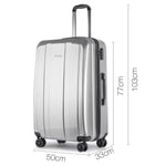 Wanderlite Lightweight Hard Suit Case Luggage Silver 
