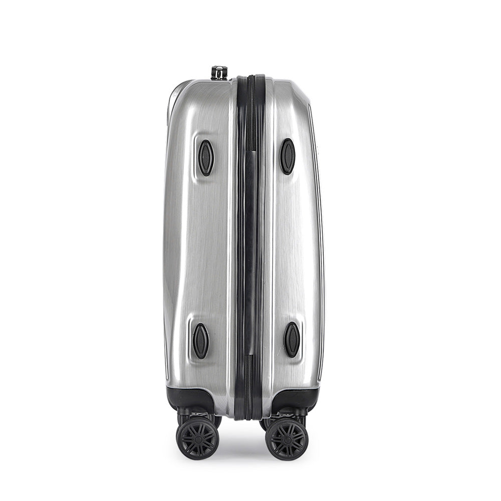 Wanderlite Lightweight Hard Suit Case Luggage Silver 