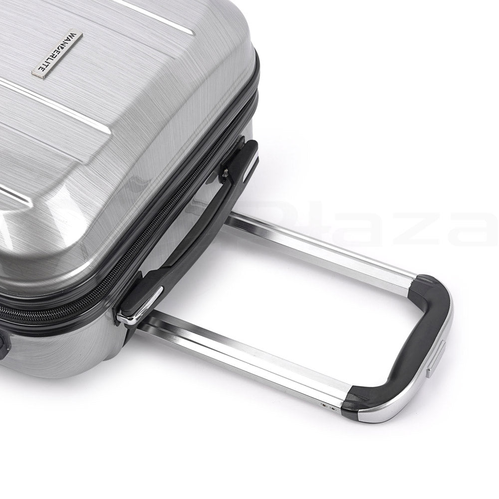 Wanderlite Lightweight Hard Suit Case Luggage Silver 