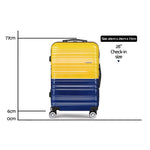 Wanderlite Lightweight Hard Suit Case Luggage Yellow & Purple