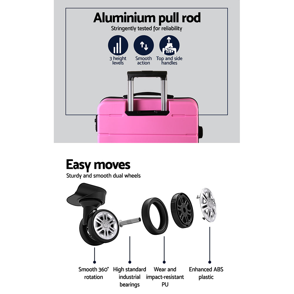 Wanderlite 28" Suitcase Luggage Pink