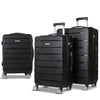 Wanderlite 3PC Luggage Suitcase Trolley - Black