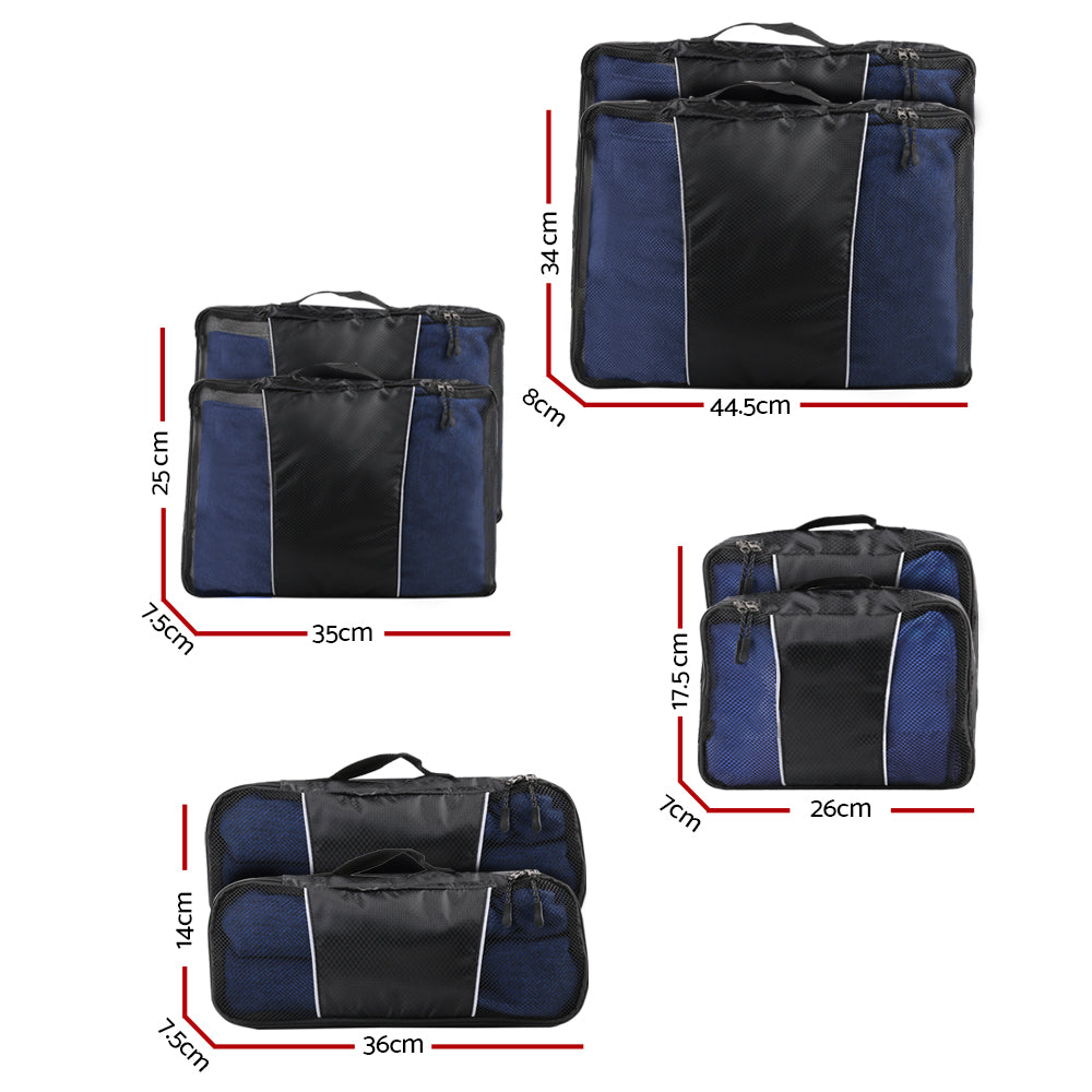 Wanderlite 8 Piece Luggage Organiser Travel Bags 