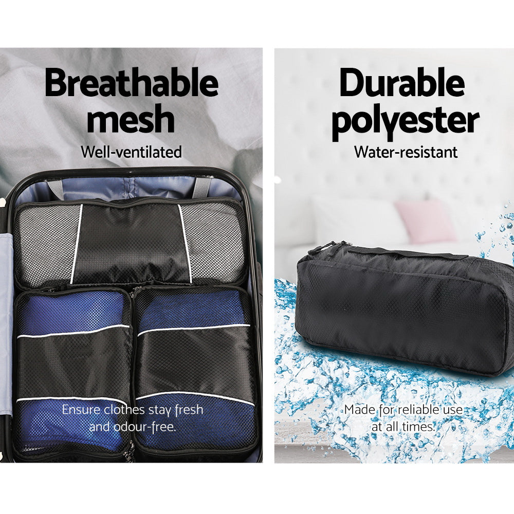 Wanderlite 8 Piece Luggage Organiser Travel Bags 