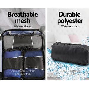 Wanderlite 8 Piece Luggage Organiser Travel Bags 