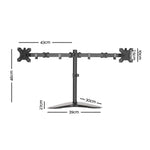 Dual HD LED Monitor Arm Stand TV Mount Holder 2 Arm Display Freestanding