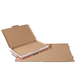 100x Mailing Box Super Flat Rigid Envelope Mailer Diecut A4 310x220x16mm