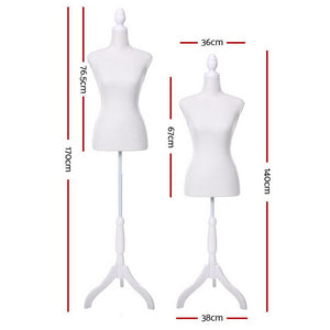 Female Mannequin 170cm Model Dressmaker Clothes Display Torso Tailor Wedding White