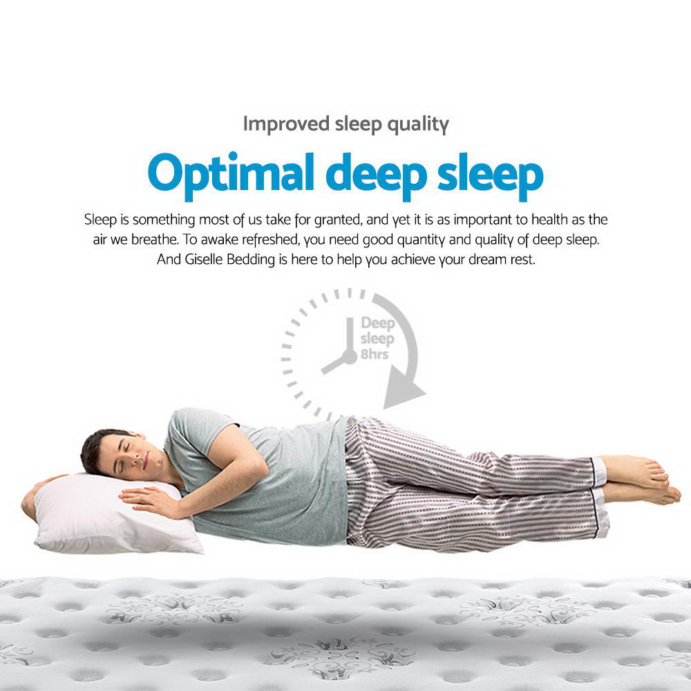 Giselle Bedding Single Size Mattress Bed COOL GEL Memory Foam Euro Top Pocket Spring 34cm