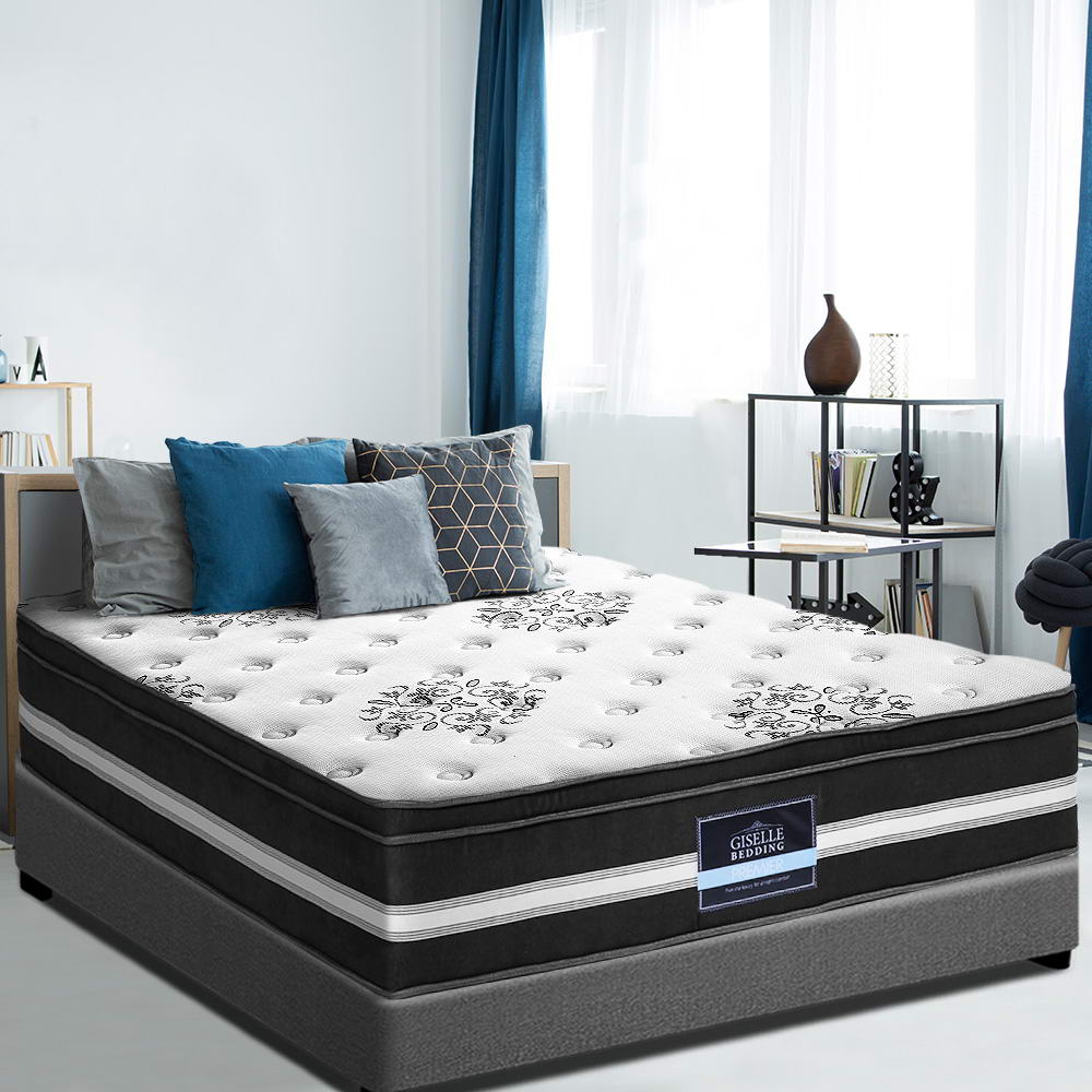 Giselle Bedding Single Size Mattress Bed COOL GEL Memory Foam Euro Top Pocket Spring 34cm