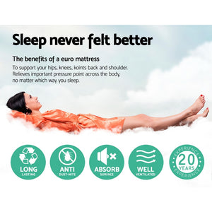 Giselle Bedding King Size Cashmere Spring Foam Mattress 