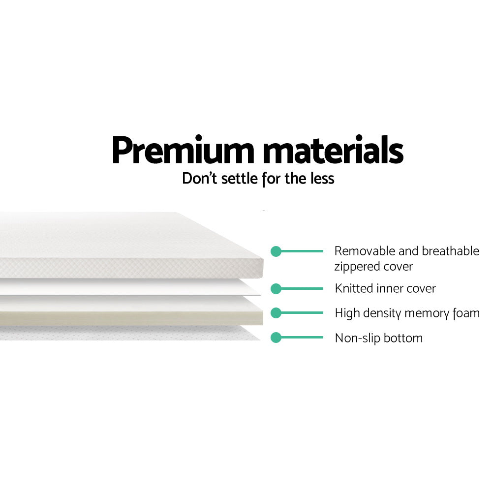 Single Size Memory Foam Mattress Topper