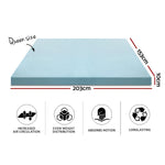 Giselle Bedding Memory Foam Mattress Topper Queen Bed Cool Gel Bamboo Cover 10CM