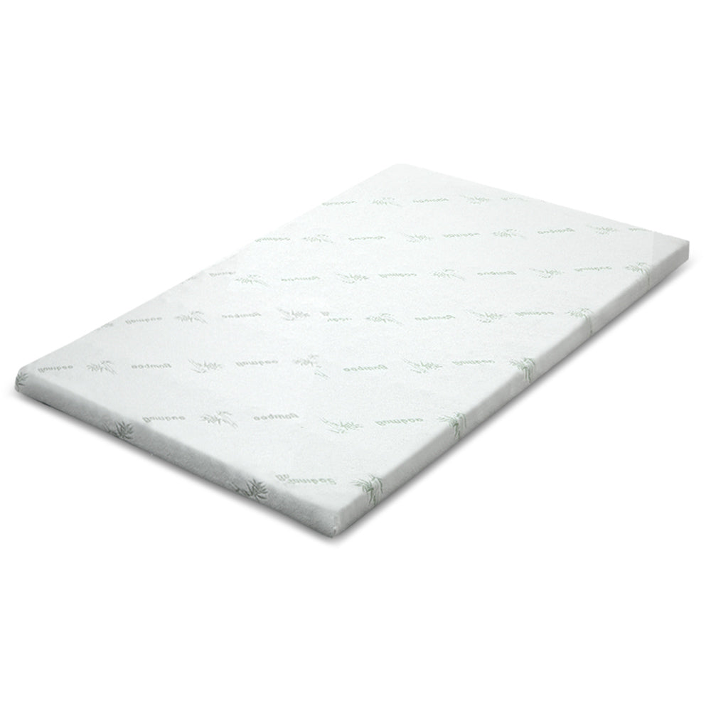 Giselle Bedding COOL GEL Memory Foam Mattress Topper BAMBOO Cover Single 5CM Mat