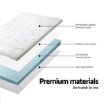 Giselle Bedding COOL GEL Memory Foam Mattress Topper BAMBOO Cover Double 8CM Mat