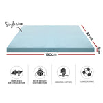 Giselle Bedding COOL GEL Memory Foam Mattress Topper BAMBOO Cover Single 8CM Mat