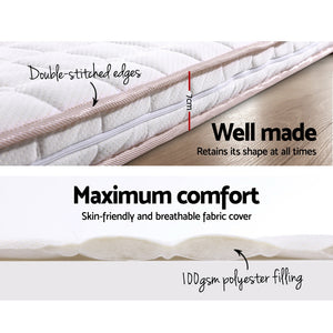 Giselle Bedding Memory Foam Mattress Topper Bed Underlay Cover King 7cm