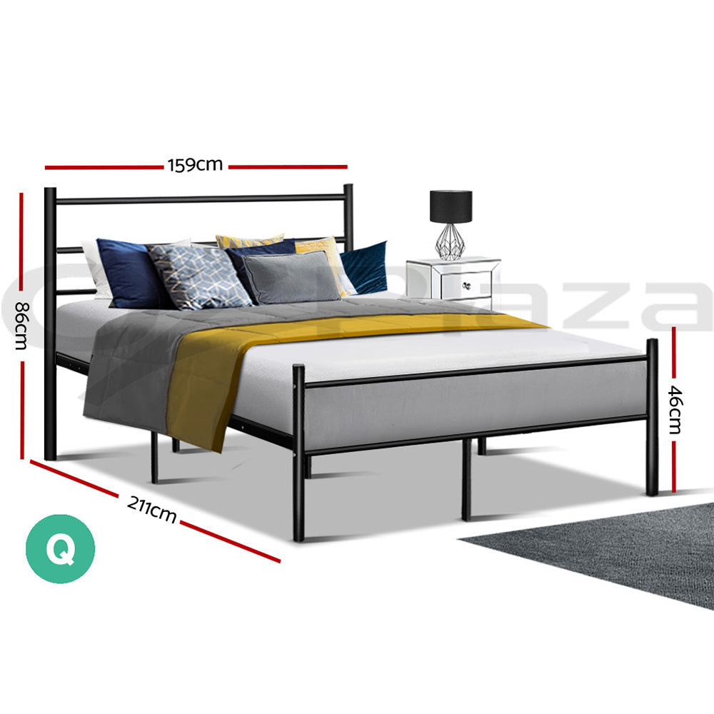 Artiss Metal Single Bed Frame - Black