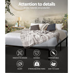 Artiss Double Size Metal Bed Base Frame - Black