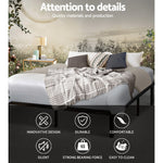 Artiss Queen Size Metal Bed Base - Black
