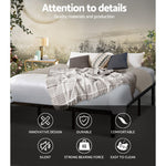 Artiss King Size Metal Bed Base - Black