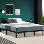 Artiss King Size Metal Bed Base - Black