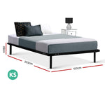 Artiss King Single Size Metal Bed Frame - Black